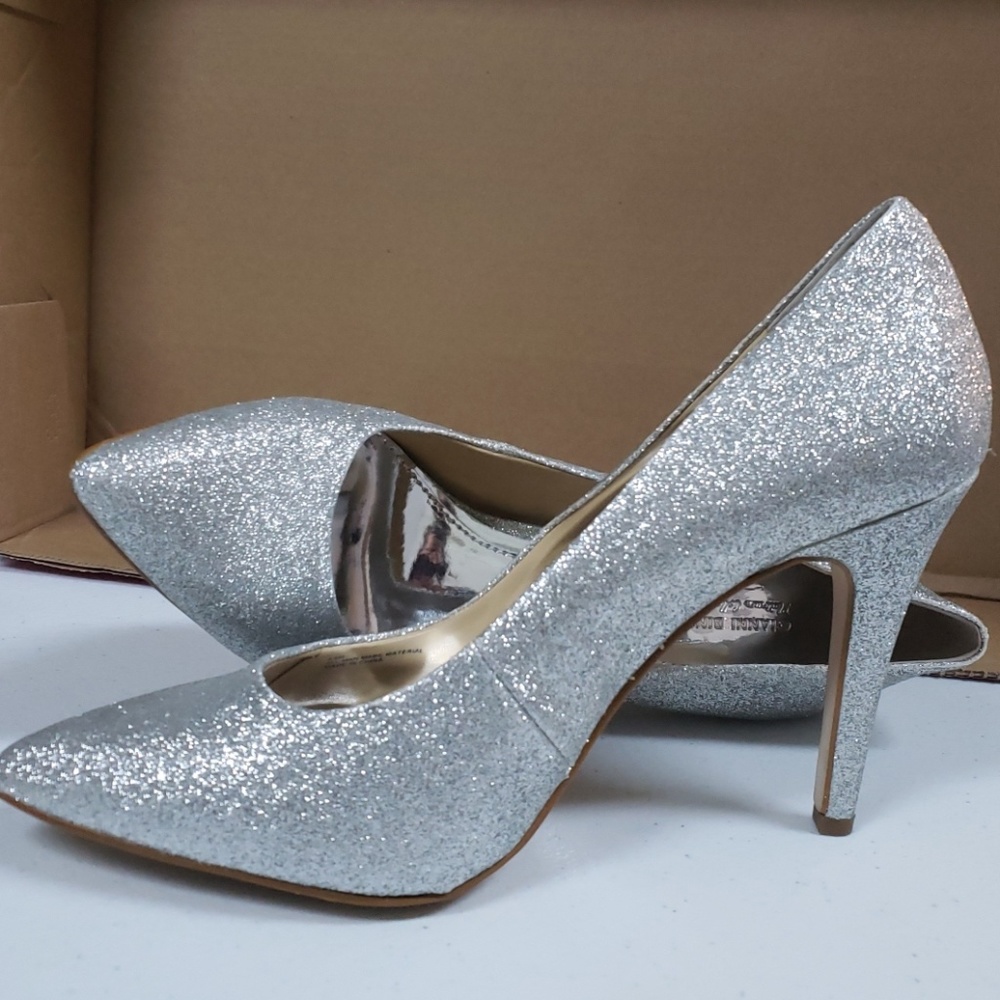 Gianni Bini Silver Glitter heels size 9.5